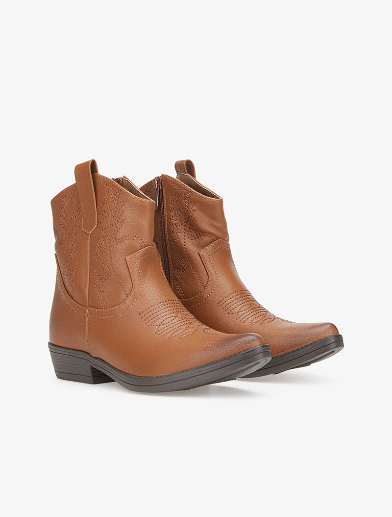 Bottines style western - camel - 1