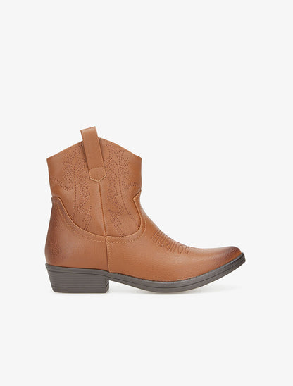 Bottines style western - camel - 2