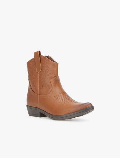 Bottines style western - camel - 3