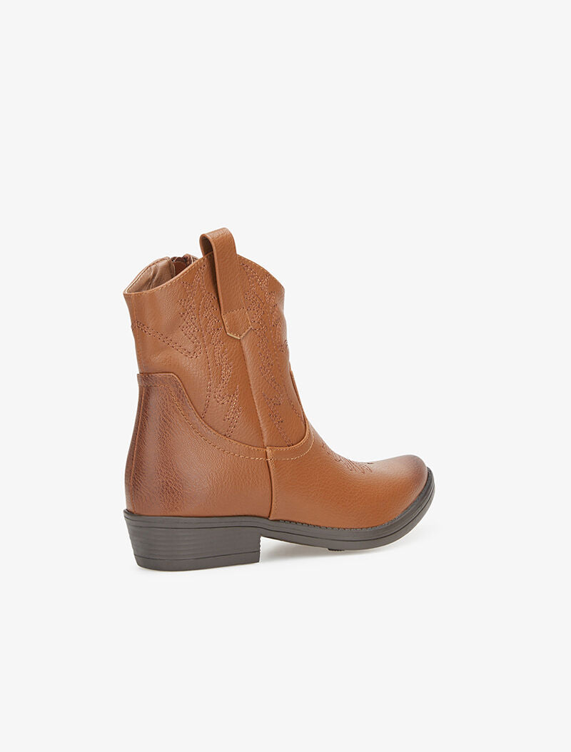 Bottines style western - camel - 5