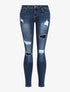 Jean skinny à empiècement - denim brut - 3