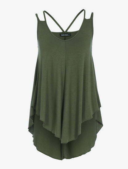 Débardeur à double bretelles - kaki - 1