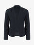 Veste fluide coupe droite à col montant - noir - 1