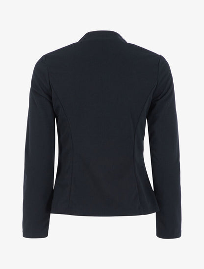 Veste fluide coupe droite à col montant - noir - 2