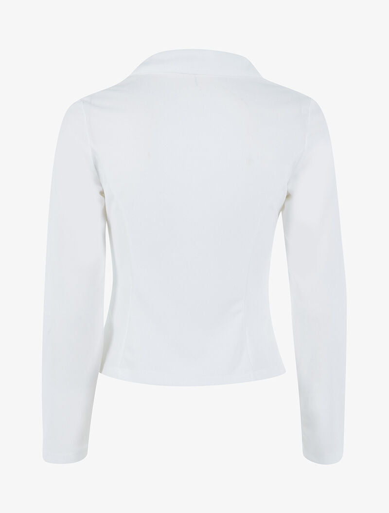 Veste à fermeture en biais - blanc - 2