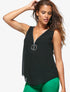 Top à décolleté zippé - noir - 1