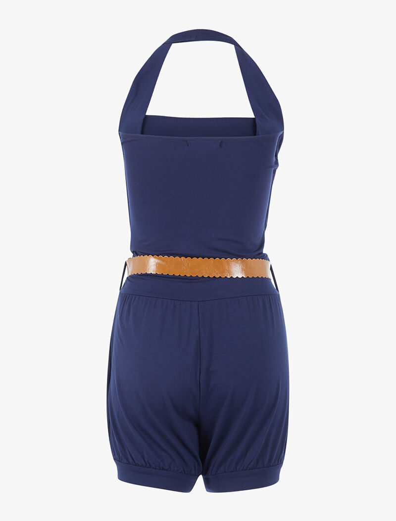 Combishort ceinturé - marine - 2