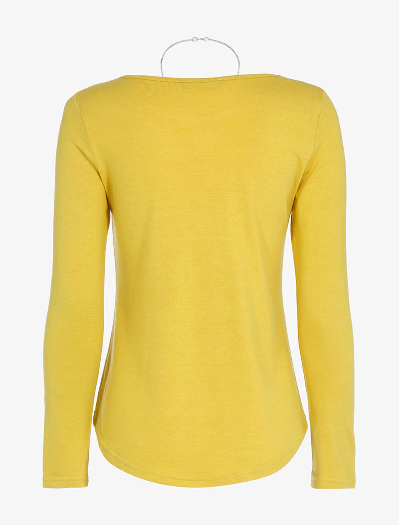 Top évasée à dos plus long - moutarde - 2