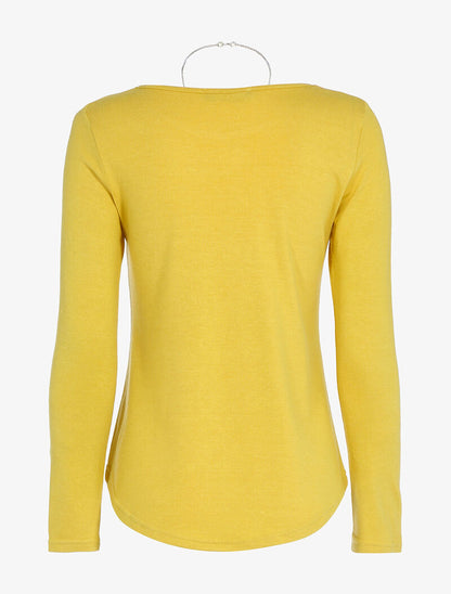 Top évasée à dos plus long - moutarde - 2