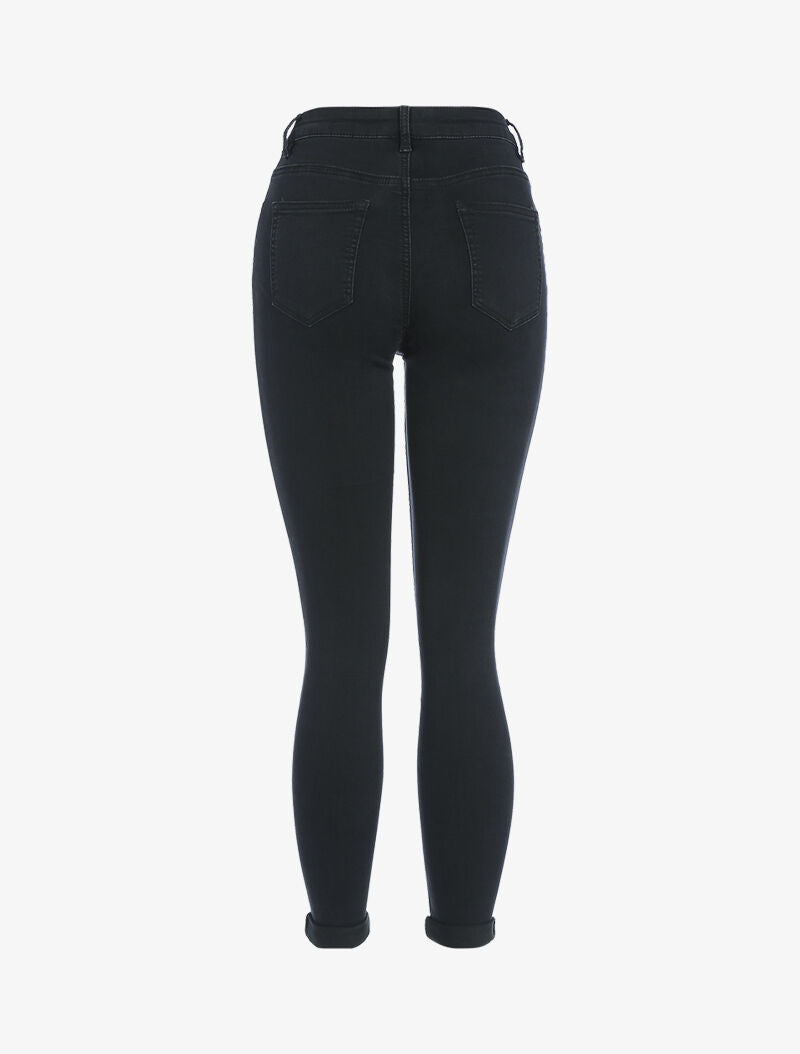 Jean slim taille haute - noir - 5