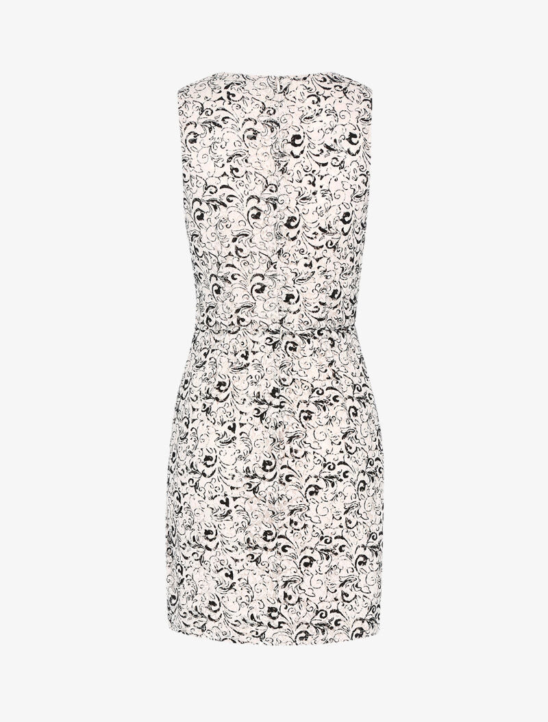 Robe à imprimé baroque effet vieilli - rose - 2