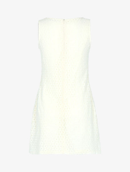 Robe en tulle à ronds graphiques - beige - 2