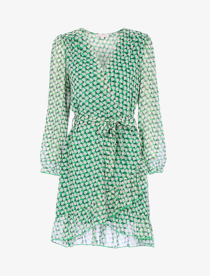 Robe en voile à imprimé fleuri - vert - 3