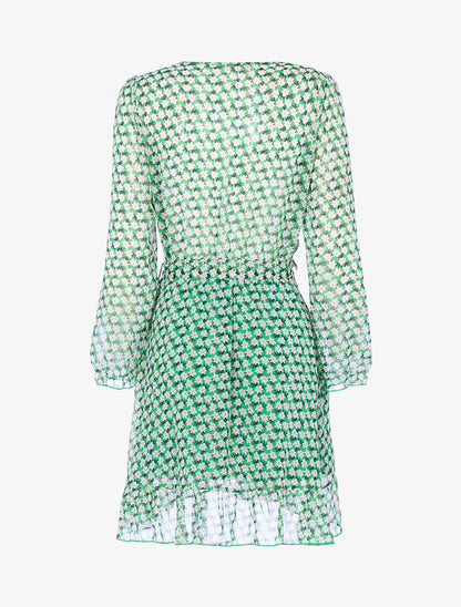 Robe en voile à imprimé fleuri - vert - 2
