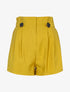 Short à taille haute froncée - jaune - 1
