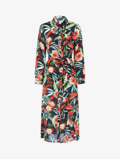 Robe à imprimé grosses fleurs - orange - 3