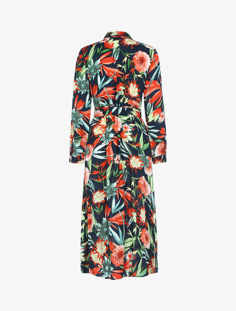 Robe à imprimé grosses fleurs - orange - 2