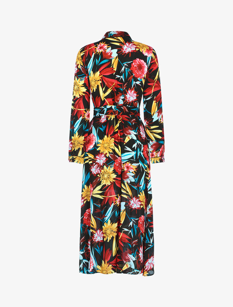 Robe à imprimé grosses fleurs - rouge - 2