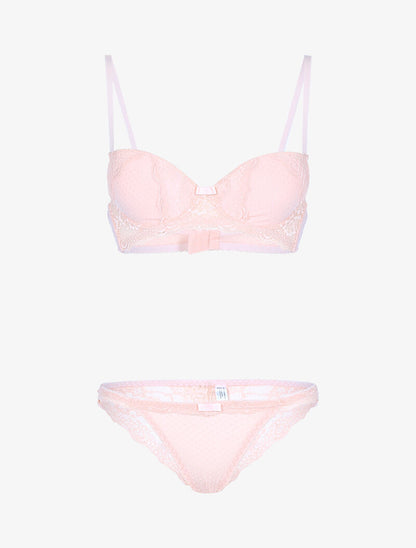 Ensemble bi matière - rose - 1