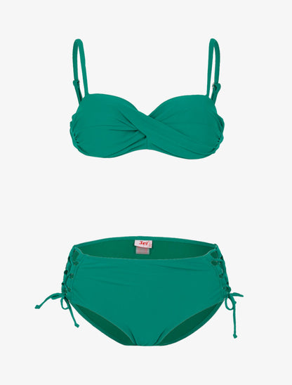 Bikini à culotte lacée - vert - 3