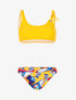 Bikini à culotte graphique colorée - jaune - 3