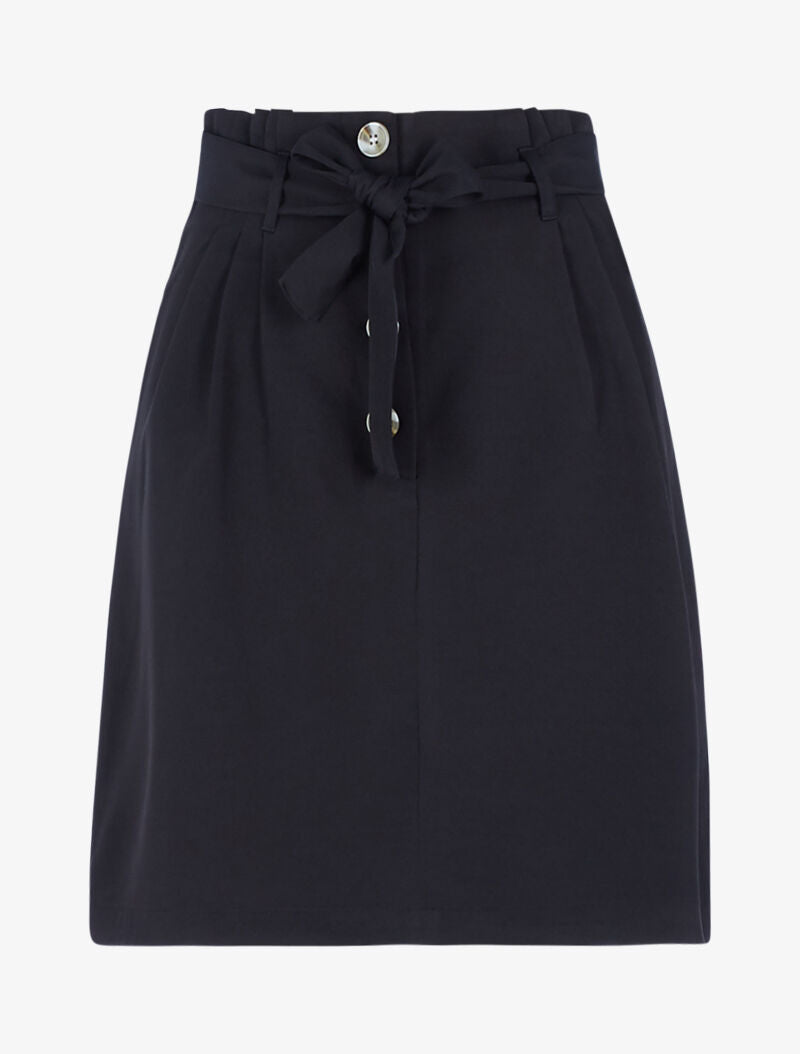 Jupe taille haute paper bag - noir - 4