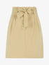 Jupe taille haute paper bag - beige foncé - 1