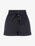 Short taille haute à ourlets - noir - 1