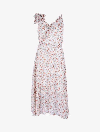 Robe longue à bretelles dépareillées - ecru - 3