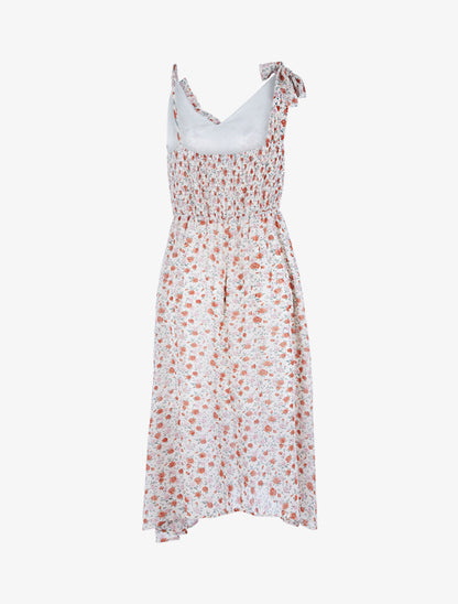 Robe longue à bretelles dépareillées - ecru - 2