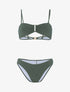 Bikini lamé à armature dorée - kaki - 1