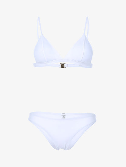 Bikini basique triangle - blanc - 1