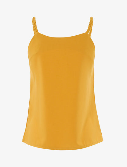 Top à bretelles tressées - jaune - 2