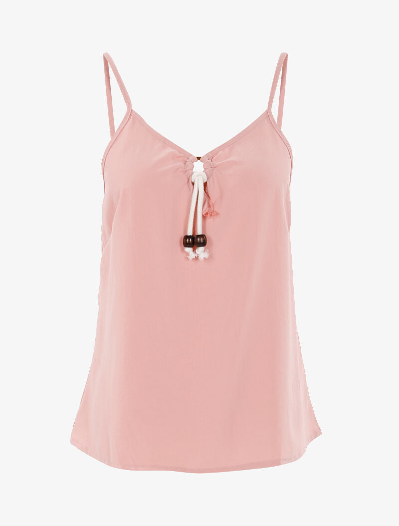 Top à encolure V - rose - 3