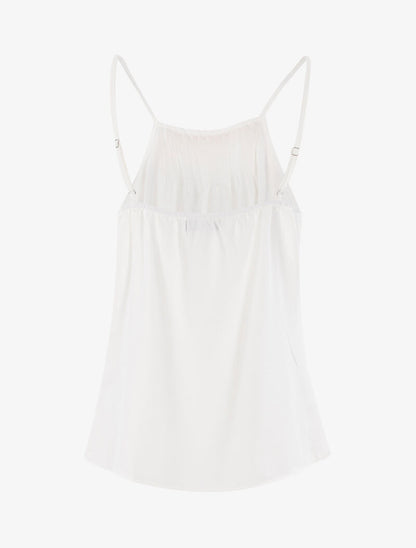 Top à encolure perlée - blanc - 2