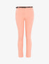 Pantalon uni ceinturé - corail - 3
