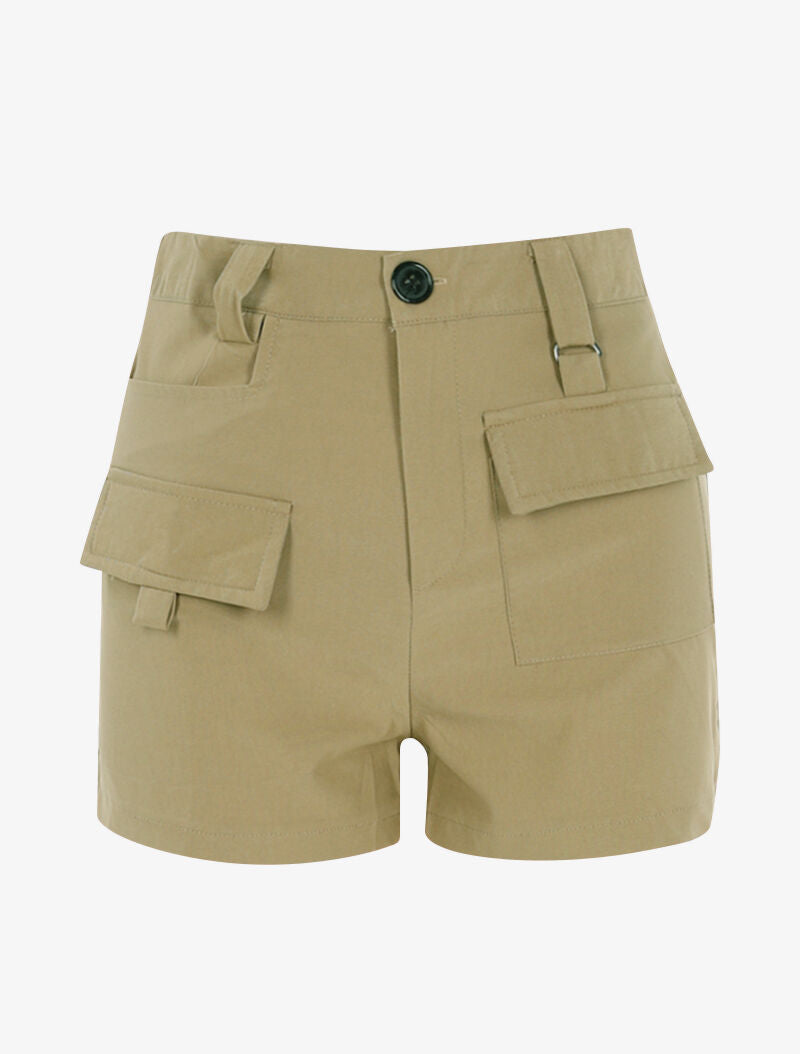 Mini short à poches stylisées - taupe - 3