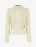 Veste ouverte à détails zippés - beige - 1