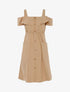 Robe à épaules nues - beige - 1