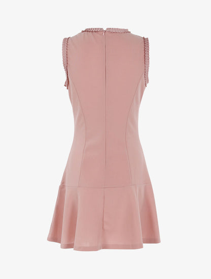 Robe à empiècements satinés - rose - 2