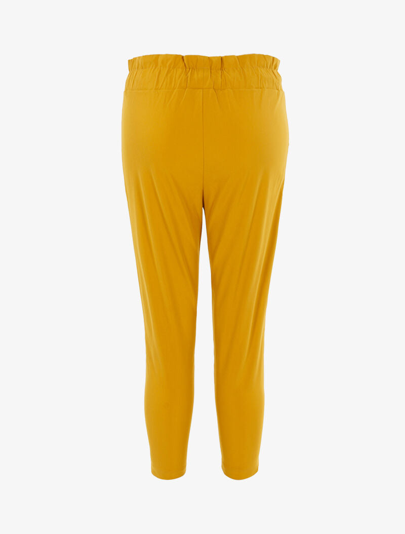 Pantacourt à taille empire - jaune - 2