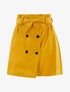 Jupe courte à boutons pression - jaune - 3