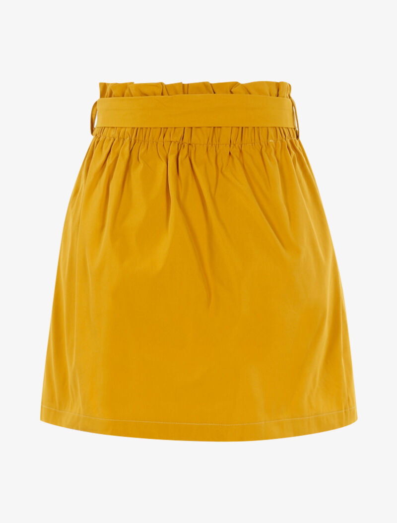Jupe courte à boutons pression - jaune - 2