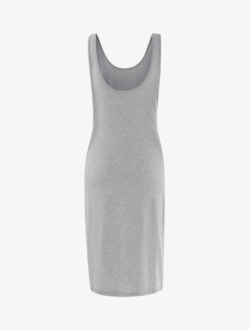 Robe basique à boutonnière - gris clair - 2