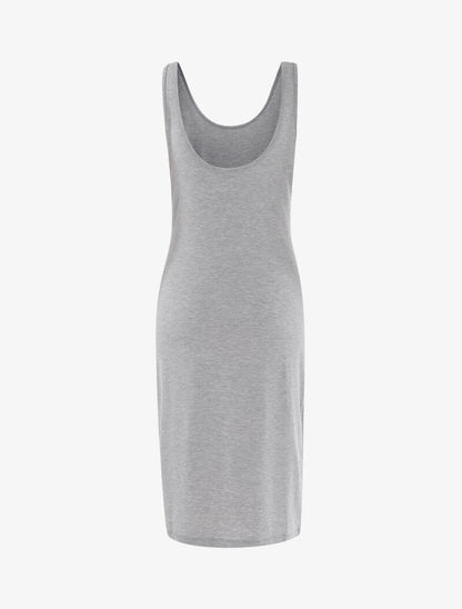 Robe basique à boutonnière - gris clair - 2