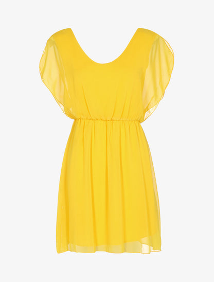 Robe patineuse en voile - jaune - 5