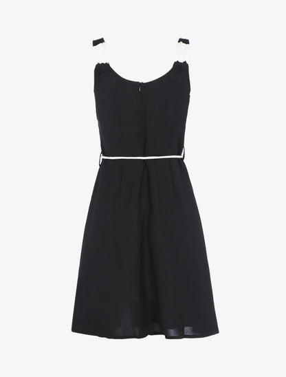 Robe à bretelles style corde - noir - 2