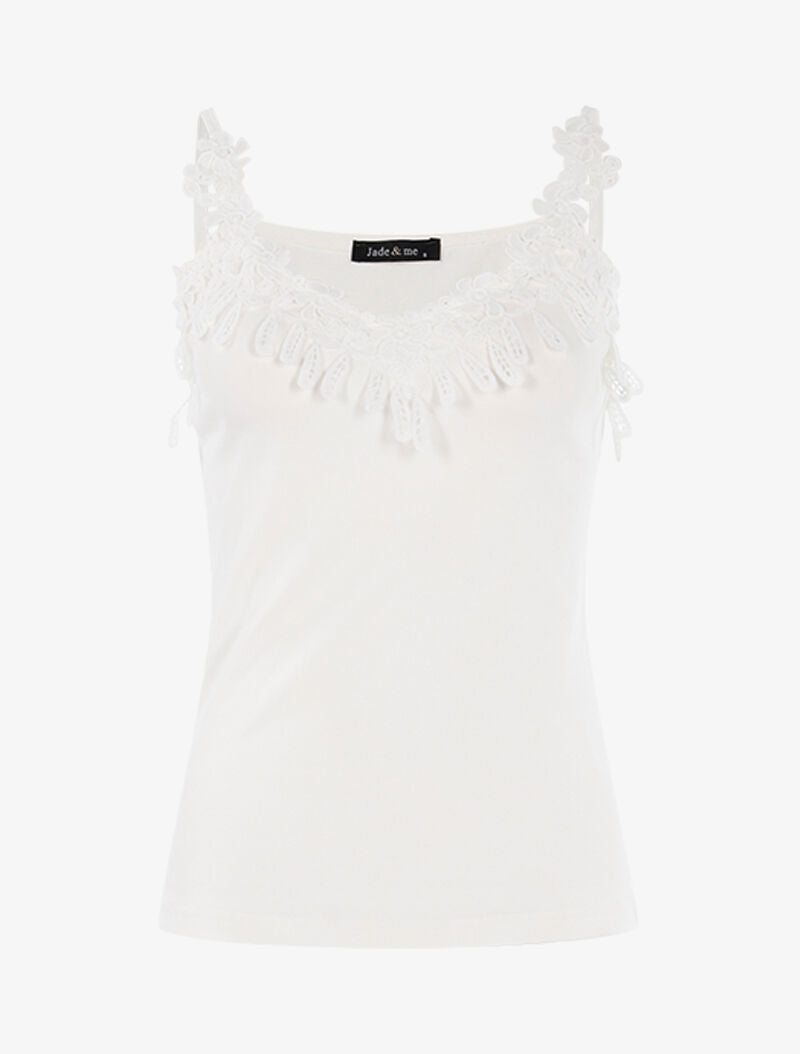 Débardeur à encolure en crochet - ecru - 1