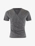 Top chiné à épaules strassées - gris foncé - 1