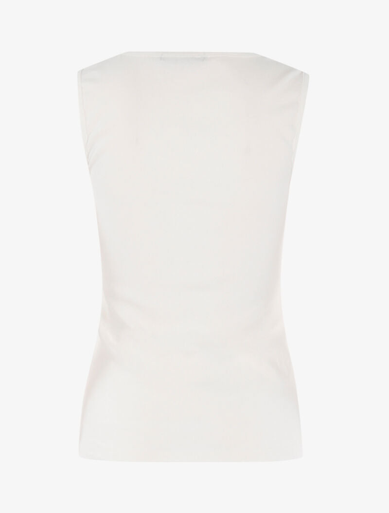 Débardeur à plastron dentelle - blanc - 2